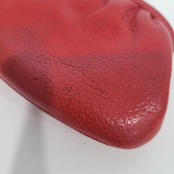 IL BISONTE Coin Purse Wallet Small Red Kiss Lock Geniue Leather Made in Italy - Picture 8 of 10